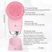 Rechargeable Silicone Facial Cleansing Brush - Waterproof 5 Strengths Perfect for Deep Cleaning & Exfoliating - Ideal Gift for Women - Pink - Buy Online on GoSupps.com