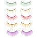 POPETPOP 5 Pairs Colored False Eyelashes Adhesive Eyelash Costumes Eyelashes Natural Eyelashes Faux Lashes Faux Eyelashes Halloween Lashes False Lashes Mermaid Fluffy 3d Imitation