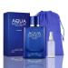 Aqua Deep Blue Men's Perfume - Fresh and Sophisticated Fragrance 100ml Cologne for Men with Travel Bag and Spray Bottle Daily Used Eau de Toilette Aqua Deep Blue 3.4 Fl Oz (Pack of 2)