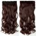 SEGO 61cm Dark Brown Wavy Hair Clip-in Extensions - 120g Real Human Hair 5 Clips for Effortless Styling - Buy Online on GoSupps.com