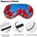 Light-Blocking Sleep Mask - Red Tulip Flowers Eye Mask for Women | Comfortable Soft Blindfold with Adjustable Strap for Men - Buy Online on GoSupps.com