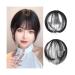 Bangs Hair Clip In 3D Air Bangs Natural Looking Hair Bangs For Women Girls Two Piece Clip On Fringe Hair Extensions Part Wig Hair Extensions(Natural black) 8inches Natural black