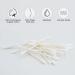 HOMEFOX Precision Pointed Cotton Swabs - 200 Count, Organic Double-Sided Buds, Chlorine-Free, Cruelty-Free, Soft & Gentle - White - Buy Online on GoSupps.com