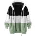 Hanxiulin Women's Fleece Jacket - Plush Long Sleeve Winter Coat Hooded & Cuddly in 5XL Green for Ultimate Comfort - Buy Online on GoSupps.com