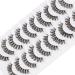 Parrarri Russian Strip Lashes D Curl - 10 Pairs Reusable Fluffy Mink Eyelashes | Curly & Crossed Design - Buy Online on GoSupps.com