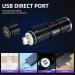 DARKDAWN Torch UV 395nm Light Flashlight USB Rechargeable Ultraviolet LED Blacklight Mini Wood s Lamp Portable Blacklight Detector for Pet Cat Urine Dried Stains/Uranium Glass/Resin Curing Uv 395nm Light/Violet - 1 Pack - Buy Online on GoSupps.com