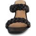 Dunes Women's Iris Braided Heel Sandal with CUSHIONAIRE Technology, Memory Foam, and Wide Widths - Black, Size 8.5 - Buy Online on GoSupps.com