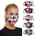Riou 5 pieces Mouth protection with motif washable cotton breathable dustproof mouth and nose protection face covering for women men (Z-4)