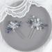 Edary Silver Blue Pearl Wedding Hair Needles & Rhinestone Accessories | 2-Piece Bride Hair Clips for Women & Girls - Buy Online on GoSupps.com