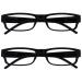 Reading glasses take black slight comfortable reader value 2 Pack designer style men women uvr2PK032 +2.00 black +2.00 dioptries