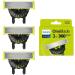 Philips Oneblade 360 Original substitute blades for all oneblade and unblade per models three-pack (model QP430/60) 3 x innovative 360 blade
