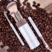 Vegan Makeup Brush Set - Luvia Travel Set Macchiato | 5 Cosmetic Brushes & Storage | Schwaz - White/Macchiato - Buy Online on GoSupps.com