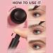 Brow Fection Angled Brush & Dip - Waterproof Eyebrow Pencil #02 Taupe | Hair-Like Strokes Non-Smudging Multi-Functional - International Shipping Available - Buy Online on GoSupps.com
