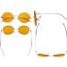 Buy Eyekepper Frameless Blue Light Blocking Glasses - Orange Tinted Lens for Sleeping Round Rimless Design Unisex +0.00 - Protect Your Eyes - Buy Online on GoSupps.com