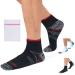 360 RELIEF - Compression Ankle Socks for Sprained Ankle Supports | Arch Pain Plantar Fasciitis Foot Swelling Travel Flight Heel Spurs Pregnancy | S/M Red/Black with Mesh Laundry Bag | S/M Red/Black