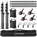 Adjustable 8.5x10ft Backdrop Stand for Parties & Events | Background Support System with Clamps, Clips, Sandbag & Carry Bag - CPLIRIS V2 - Buy Online on GoSupps.com
