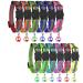 GingerUPer Cat Collars Quick Release Reflective Cat Collars with Bells and Safety Release Adjustable 8-12" to Fit All Domestic Cats(12 Pack)