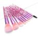 Glitter Eye & Lip Brushes Set - Crystal Bling Makeup Brushes for Face & Eyeshadow - Cute Pink One Size - Buy Online on GoSupps.com