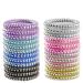 Winrase 24pcs Colorful Spiral Phone Cord Hair Ties Elastics Coil Hair Ties Waterproof Hair Coils Ponytail Holder for Women Girls