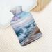 Seashore Hot Water Bottle with Plush Cover - Hand Warmer for Adults & Children 26.5x15.3cm - International Shipping Available - Buy Online on GoSupps.com