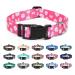 Suredoo dog collar adjustable soft & comfort nylon dog collar for small medium-sized dog puppies (m pink daisy) m (neck circumference 33-55 cm width 2 cm) pink daisy