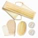 ATTEASAY Exfoliating Natural Loofah Back Scrubber (5 Pack) Exfoliating Loofah Pad Body Scrubber, Made with Eco-Friendly and Biodegradable Shower Luffa Sponge, Loofah for Women and Men Loofah Set 5 PCS