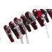 PN-026 Press-On Nails Hand Nails Polished 10 Pieces Reusable Premium Artificial Nails Diva Queen Cross Heart Crystal Stones Chain Metallic Red - Buy Online on GoSupps.com