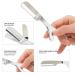 Barber Straight Edge Razor | Professional Hair Cutting Finger Rotate Razor for Men - Silver - Buy Online on GoSupps.com