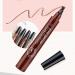 Eyebrow Pen Eye Brow Pencils for Women with 4-Fork-Tip Create Natural Hair-Like Brows Microblading Eyebrow Pen (Black) - Buy Online on GoSupps.com