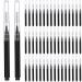 Patelai 50 Pieces Braces Brush for Cleaner Interdental Brush Toothpick Dental Tooth Flossing Head Oral Dental Hygiene Flosser Toothpick Cleaners Tooth Cleaning Tool (Black)