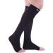 Doc Miller Open Toe Compression Socks - 20-30 mmHg Support for Circulation & Recovery | Medical Grade Knee High Socks for Tall Men & Women - Black Large Size - Buy Online on GoSupps.com