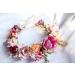 Dazzling Women Flower Crown Headband for Wedding & Festivals - Purple Pink Ivory - Buy Online on GoSupps.com