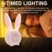Homealexa Cute Rabbit Kids Alarm Clock - Creative Bedside Lamp with Snooze Function & Time-Controlled Night Light for Girls - Pink - Buy Online on GoSupps.com
