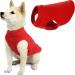 Gooby Stretch Fleece Vest Dog Sweater - Warm Pullover Fleece Dog Jacket - Winter Dog Clothes for Small Dogs Boy - Dog Sweaters for Small Dogs to Dog Sweaters for Large Dogs for Indoor and Outdoor Use Red Medium Length (11.5")
