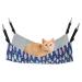 Petmolico Cat Hanging Hammock Bed, Pet Cage Hammock Adjustable Strap and Reversible Double-Sided Hammock for Cats/Kitten/Puppy/Small Dogs/Other Small Animals Large Blue Fish