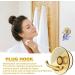 FECFUCY Plug Holder & Cable Organizer - Drill-Free Key & Bathrobe Hook for Kitchen & Bathroom | Transparent Brown Storage Solution - Buy Online on GoSupps.com