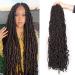 Xtrend 7 Packs 24 Inch Nu Faux Locs Crochet Hair Long Dark Brown Pre looped Gypsy Locs Crochet Hair Synthetic Goddess Faux Locs Braids Hair Natural Wavy Dreadlock Braids Hair Extensions 4# 24 Inch (Pack of 6) 4#