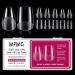 240pcs Short Almond & Square INPING Soft Gel Full Cover Nail Tips - French Acrylic Fake Nails for Manicure Salons - Pre-Shaped Mix Artificial Clear Gel Extensions with Box - Buy Online on GoSupps.com