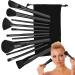 Zwpontia Makeup Brushes Kit | Full Face Eye Brush Makeup Brushes For Teen Girls Foundation Brushes For Powder Contour Blush Small Makeup Brush Set Black Design - Buy Online on GoSupps.com