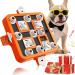 Dufuso dog toys intelligence intelligence toys dog slow feeder intelligence toys for dogs small/medium/large dogs - level 3 (difficult) B -orange