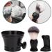 Premium Perfk Shaving Brush Set - Complete Kit with Bowl Cleaning Brush Soap & Mug | Perfect Gift for Husband Father & Hairdresser | Black - Buy Online on GoSupps.com