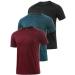 Star vibe 3 pieces dry T-shirts for men sweat sport T-shirts sport fitness sports clothing short sleeves fitness studio sports shirt m black/navy blau/wine red