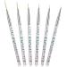 6 Pieces Eyeliner Brush Fine Point Eyeliner Eye Makeup Gel Eyeliner Fiber Bristles Eyeliner Brush Eyeliner Brush Applicators Cosmetic Eye Wands Eyeliner for Liquid and Water Activated Eyeliner