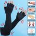 SHIFANQI Copper Long Arthritis Gloves - Compression Glove for Carpal Tunnel Pain Relief - Medium Black (1 Pair) - Buy Online on GoSupps.com