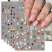 Halloween Nail Stickers 12 Sheets Self-Adhesive Nail Decal Pumpkin Ghosts Star Nail Art Decoration Design Supplies