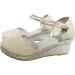 Elegant Women's Summer Wedge Sandals Casual Roman Style Thick Sole Beige Perfect for 3.5 UK Size - Buy Online on GoSupps.com