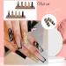 Black Marble French Tip Press On Nails Long with Gold Foil - 24Pcs - Buy Online on GoSupps.com
