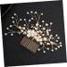 DOITOOL Bridal Hair Accessories Wedding Hair Comb Golden Hair Comb Wedding Hair Jewelry Pearl Hair Comb Tiara Women Hairpin Bridal Headdress The Flowers Headgear Hair up Bride - Buy Online on GoSupps.com