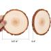 20Pcs 3.5-4 Inch Natural Wood Slices with Bark for DIY Crafts - Kids Arts, Coasters, Ornaments, Rustic Wedding Decor - Buy Online on GoSupps.com