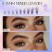 LZM Lashes Natural C Curl Individual Lashes 8-14mm Diy at Home False Eyelashes Thin Band Wispy Cluster Lashes Reusable Soft False Lashes - Buy Online on GoSupps.com